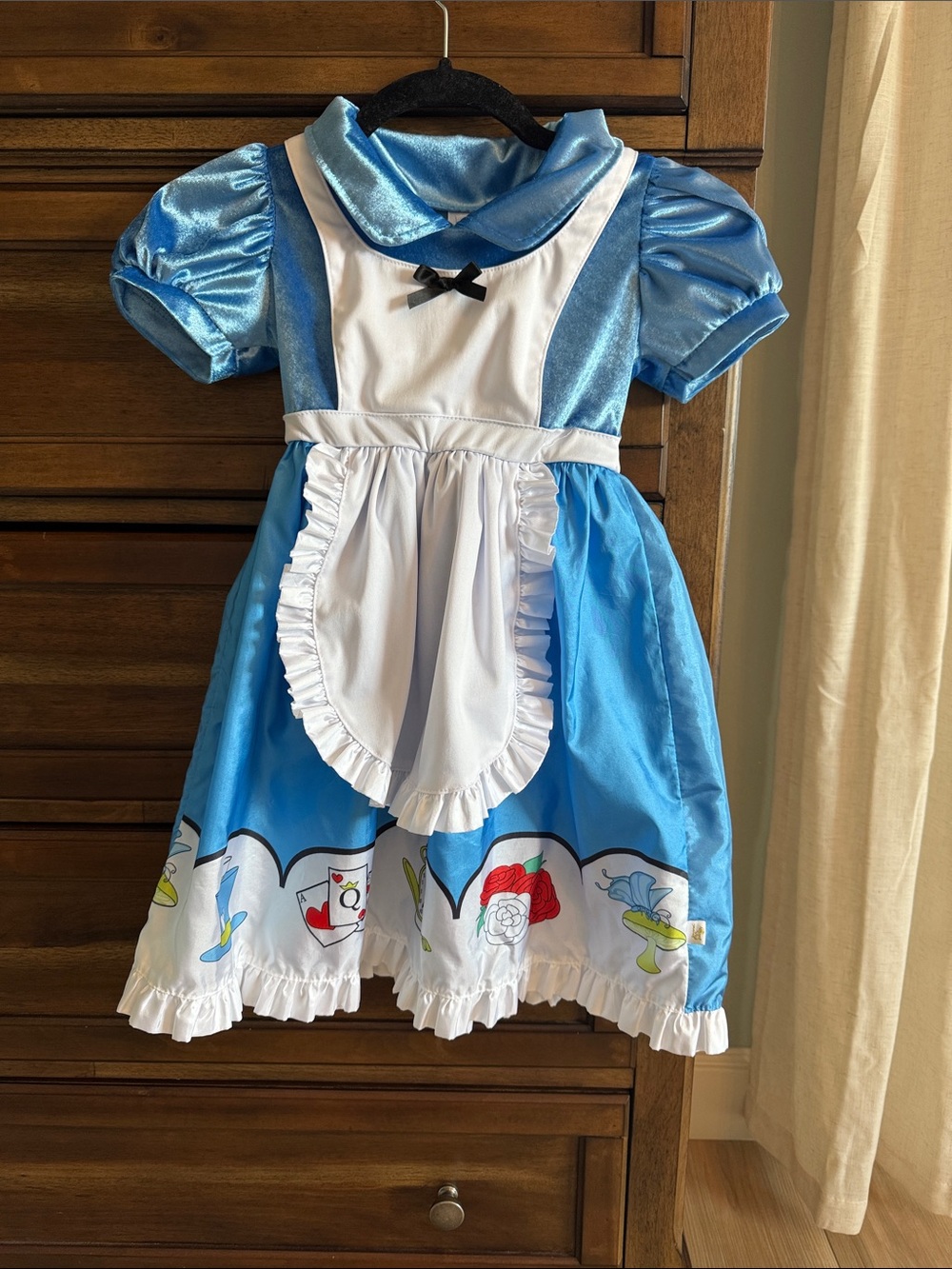 Kids Blue Alice-Style Storybook Costume with White Apron